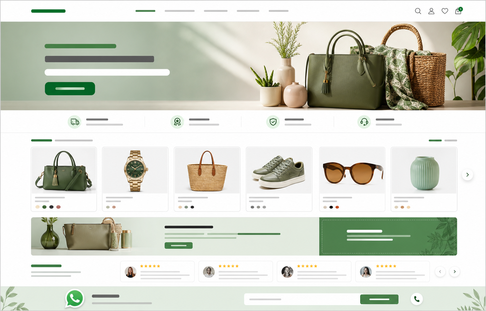 Modèle de site vitrine pour boutique et commerce