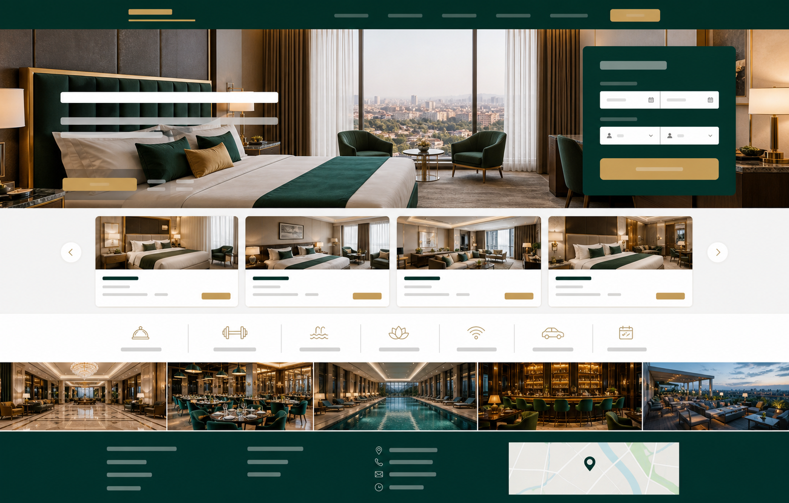 Modèle de site vitrine pour hôtel et hébergement