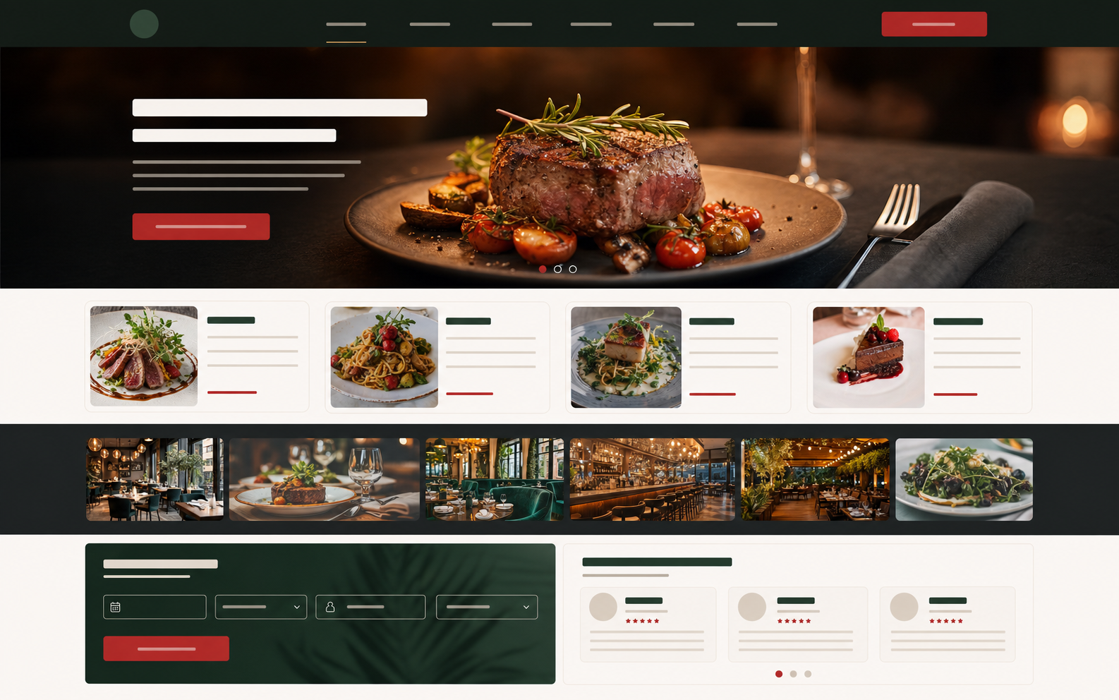 Modèle de site vitrine pour restaurant